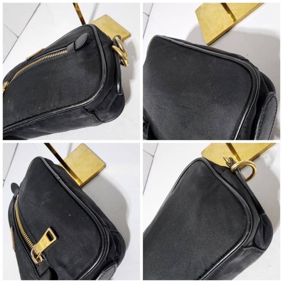 Authentic PRADA Tessuto Nylon Mini Camera Shoulder Bag Black - Picture 9 of 10